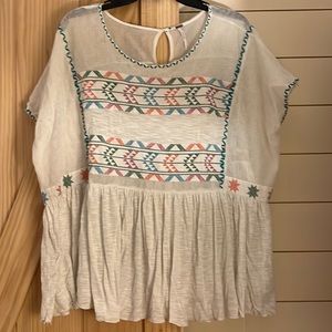 Free People scandigirl flowy top sz medium